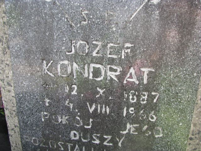 Józef Kondrat 1887 Mysłakowice - Grobonet - Wyszukiwarka osób pochowanych